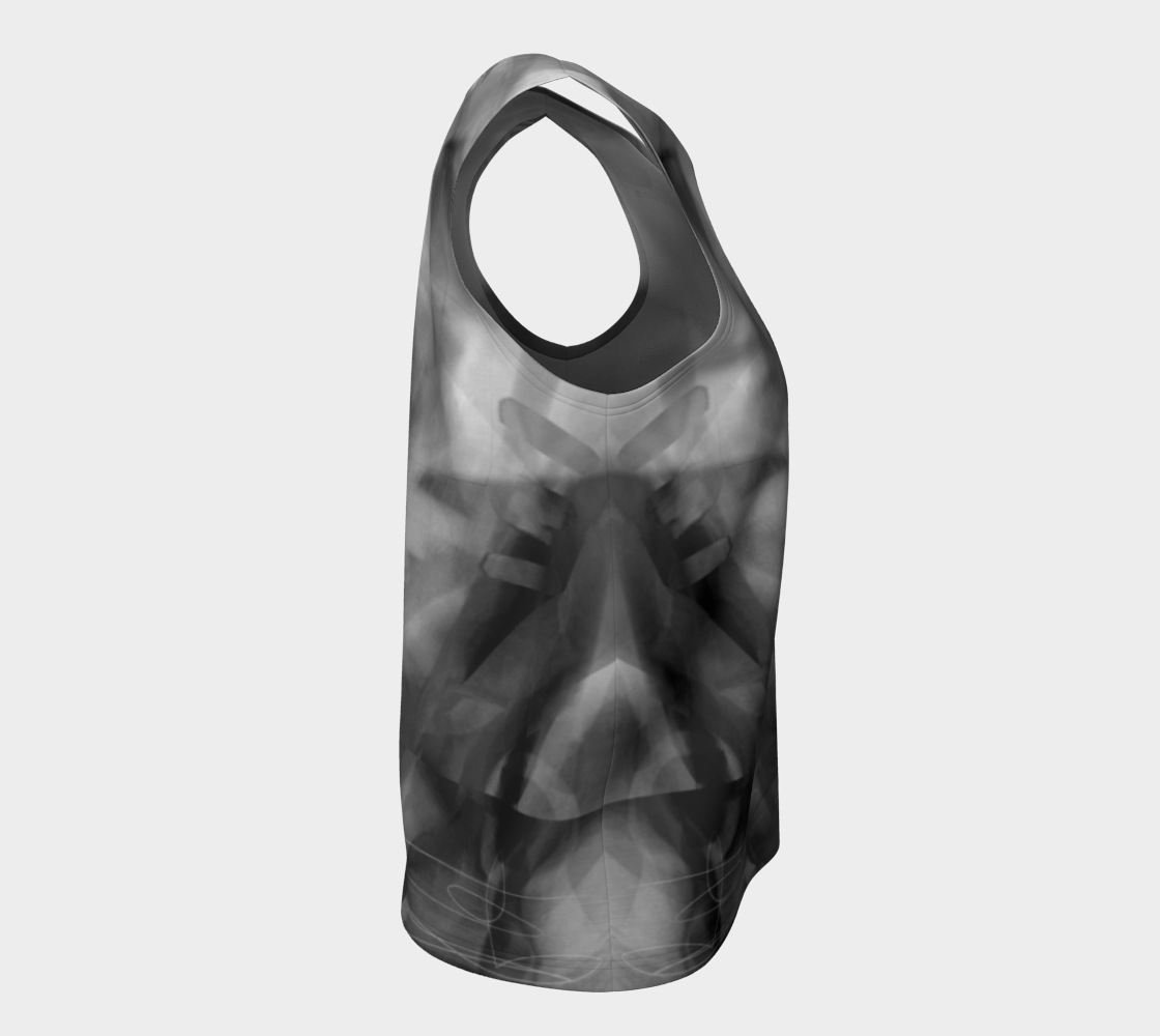 Good Wine Loose Tank by Deloresart in Greyscale - deloresartcanada