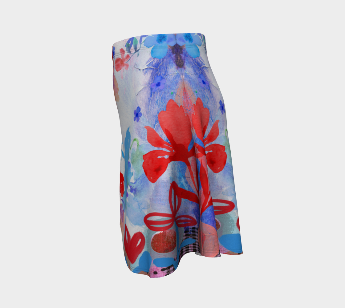 I Am a Queen Flare Skirt by Deloresart