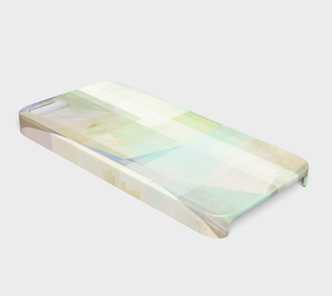 Del 490D Square Off Textured Purples And Greens Device Case - deloresartcanada