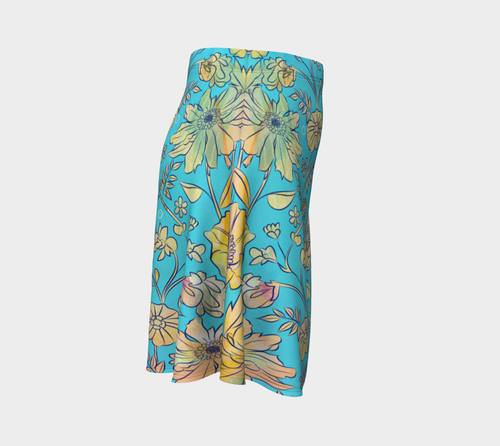 Francella Turquoise Flare Skirt by Deloresart