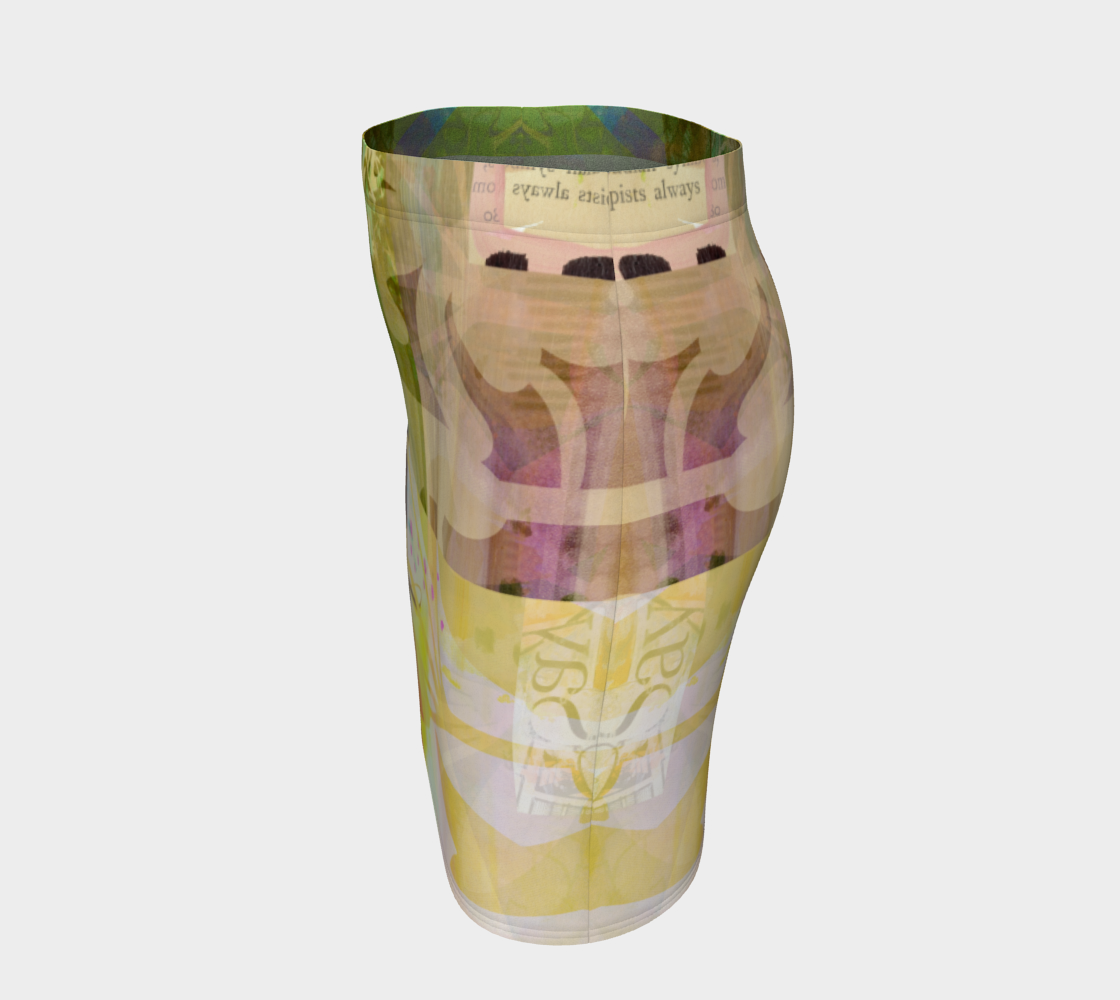 Perennials At Dusk Fitted Skirt by Deloresart - deloresartcanada
