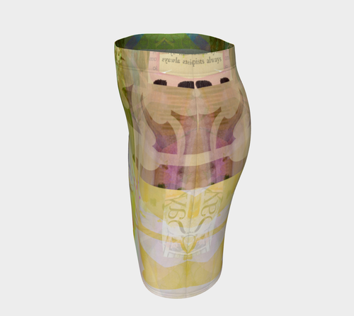 Perennials At Dusk Fitted Skirt by Deloresart - deloresartcanada