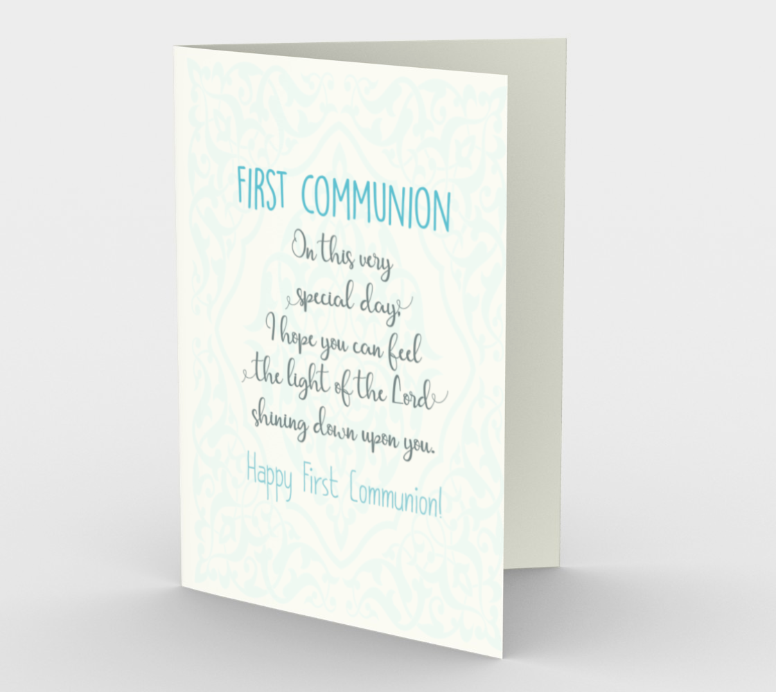 1302. First Communion/Light Of The Lord  Card by DeloresArt