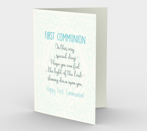 1302. First Communion/Light Of The Lord  Card by DeloresArt - deloresartcanada
