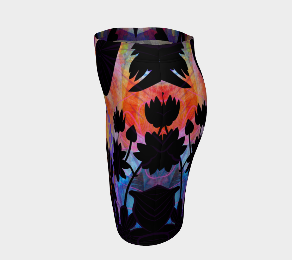 Hawaii Hibiscus Fitted Skirt by Deloresart - deloresartcanada