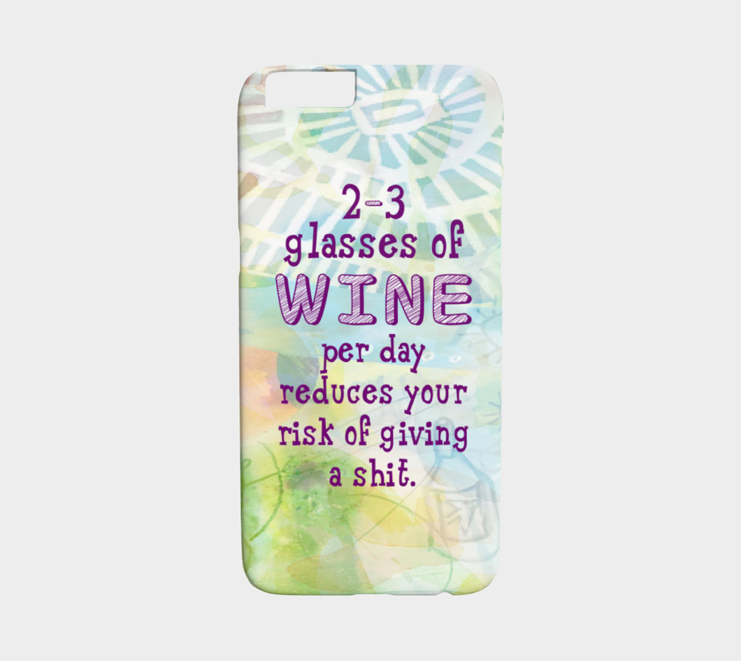 873 Three Glasses Of Wine Per Day Device Case - deloresartcanada