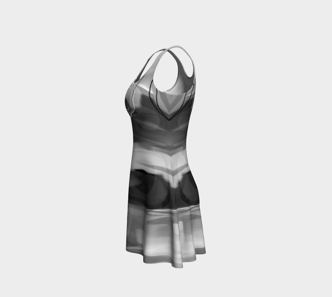 Waiting Patiently B & W Dress by Deloresart