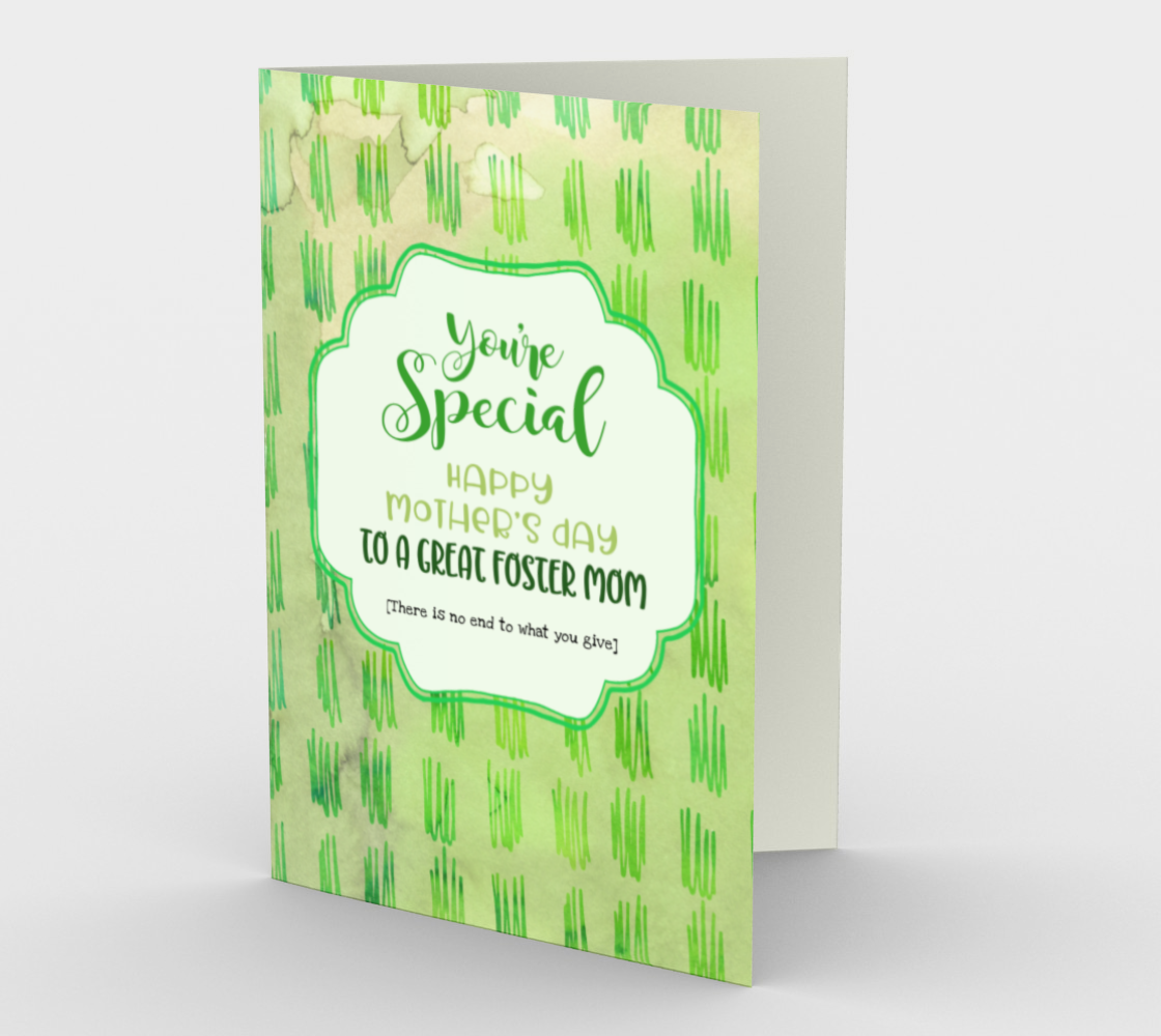 1199 Happy Mother's Day to Great Foster Mom Card by Deloresart - deloresartcanada