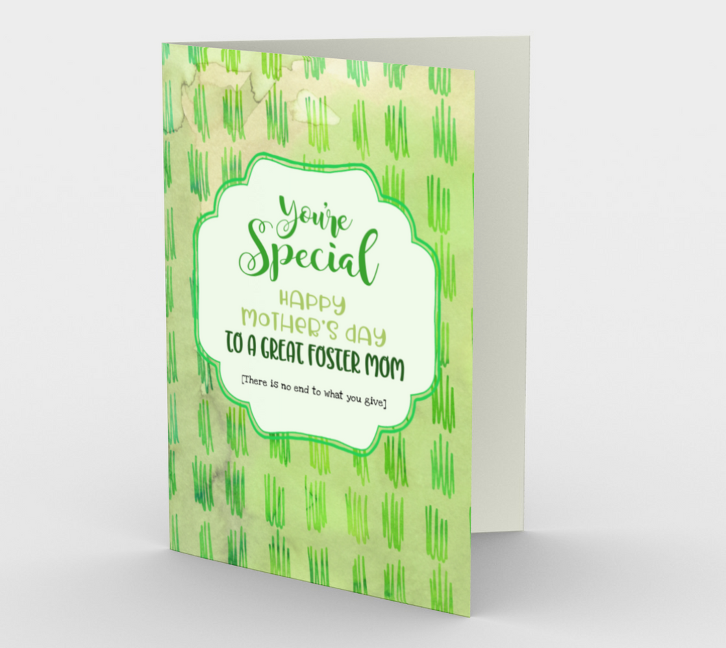 1199 Happy Mother's Day to Great Foster Mom Card by Deloresart - deloresartcanada