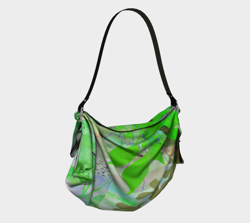 Verdant Garden Greens Origami Tote by Deloresart - deloresartcanada