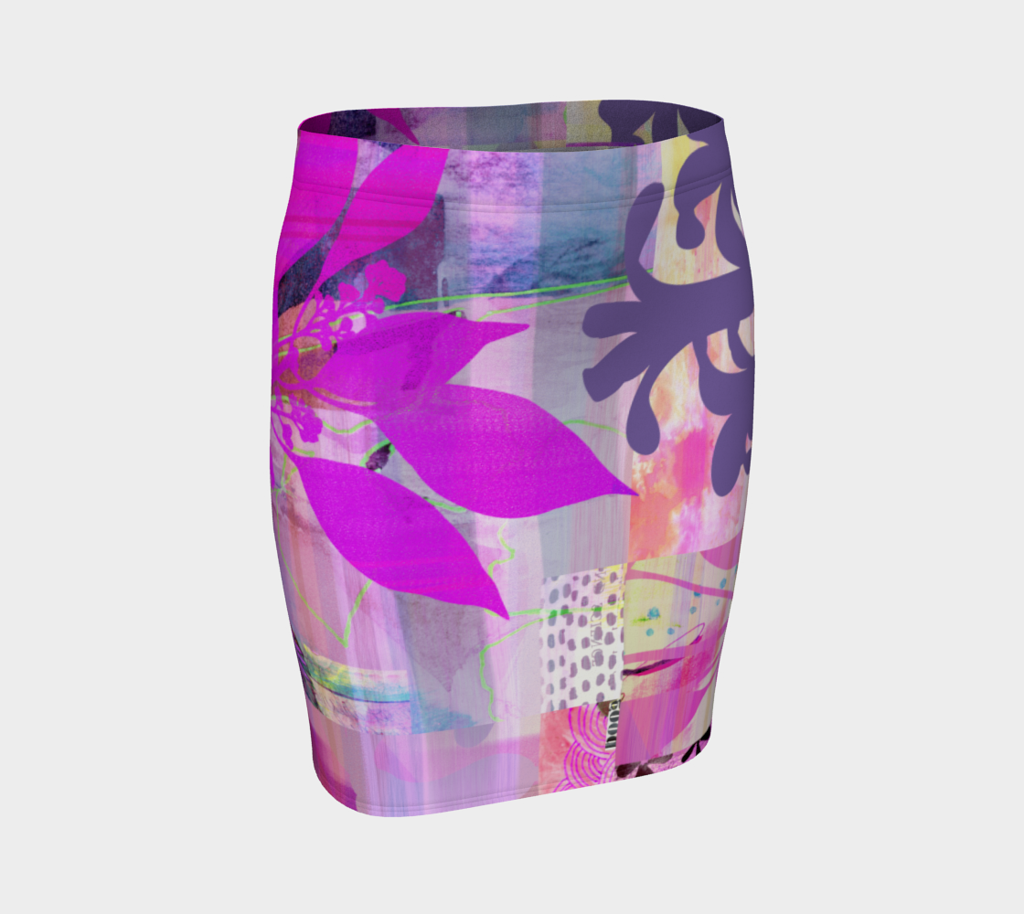 Verdant Island Fitted Skirt by Deloresart - deloresartcanada