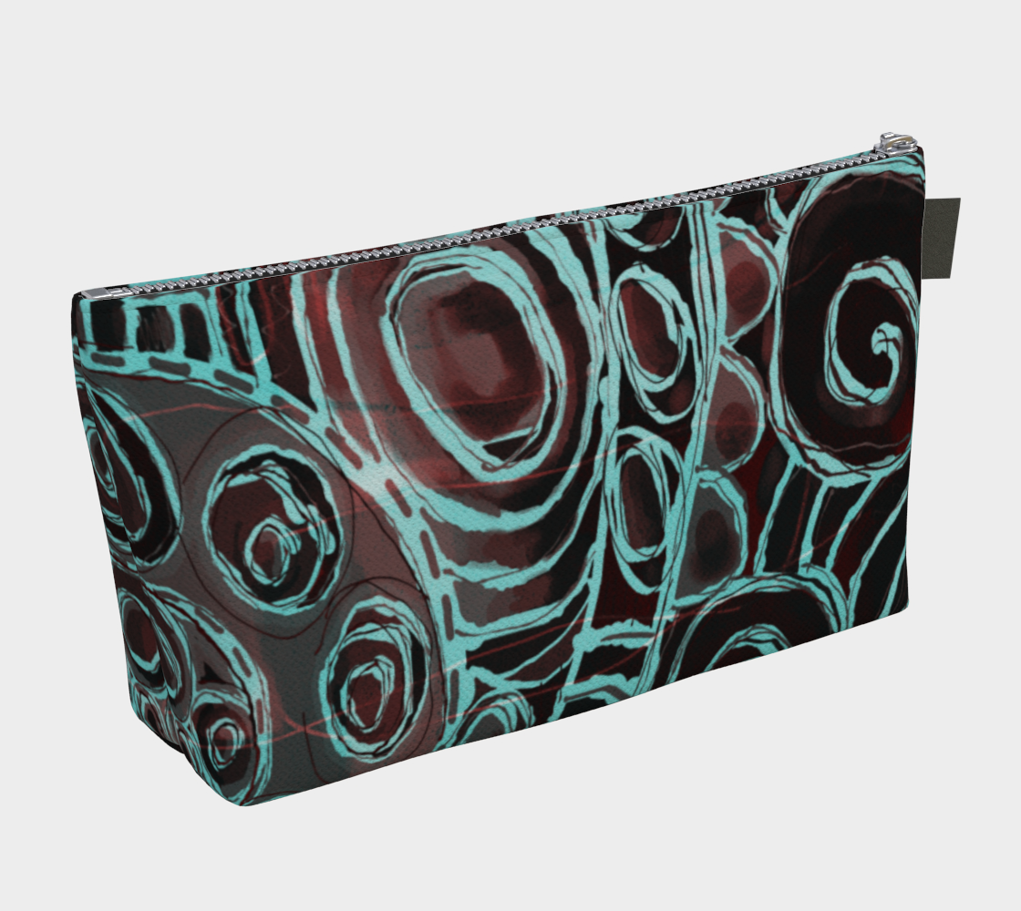 Crazy Swirls Makeup Bag - deloresartcanada