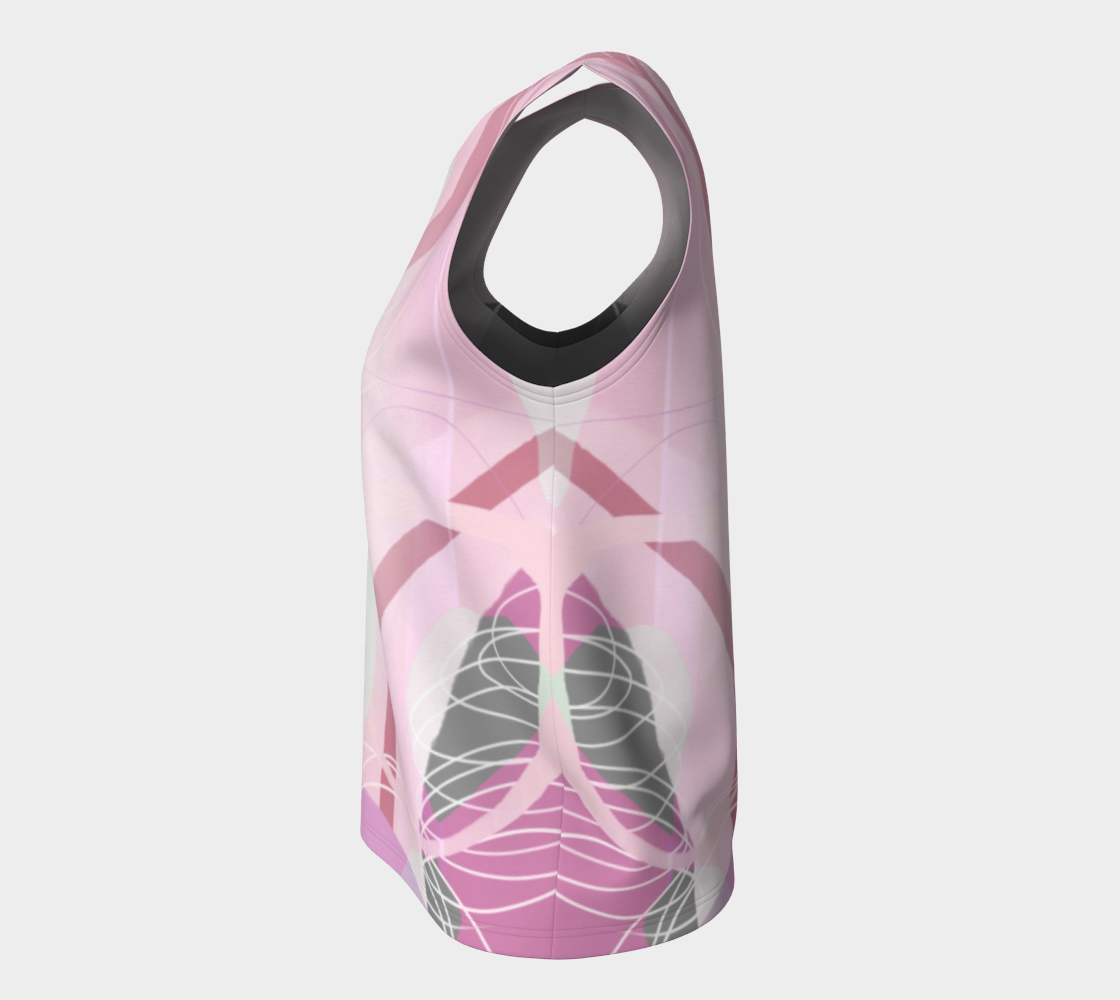 Shenanigans  Loose Tank by Deloresart in Soft Pinks - deloresartcanada