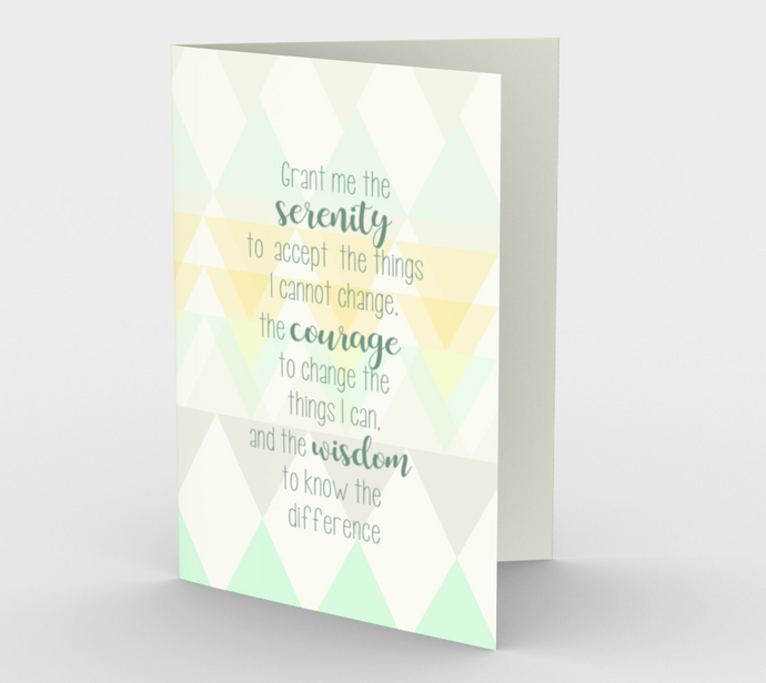 1310. Grant Me Serenity v.6 Watercolor  Card by DeloresArt