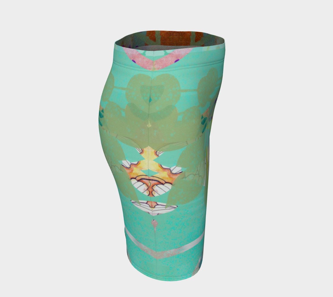 Abundant Forest Fitted Skirt by Deloresart - deloresartcanada