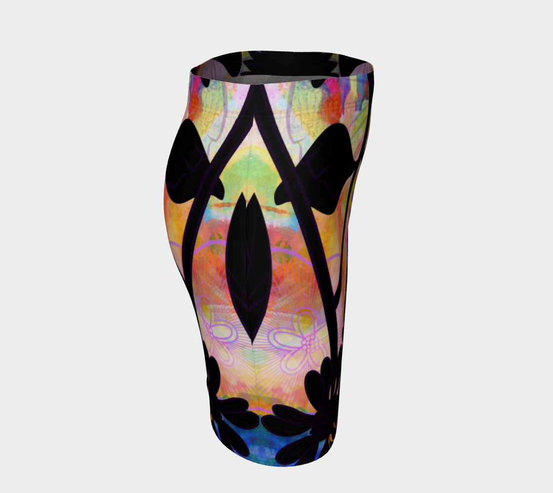 Hawaii Hibiscus Fitted Skirt by Deloresart - deloresartcanada