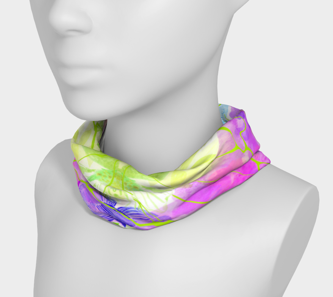 Posy Cluster Cool Colors Headband by Deloresart - deloresartcanada