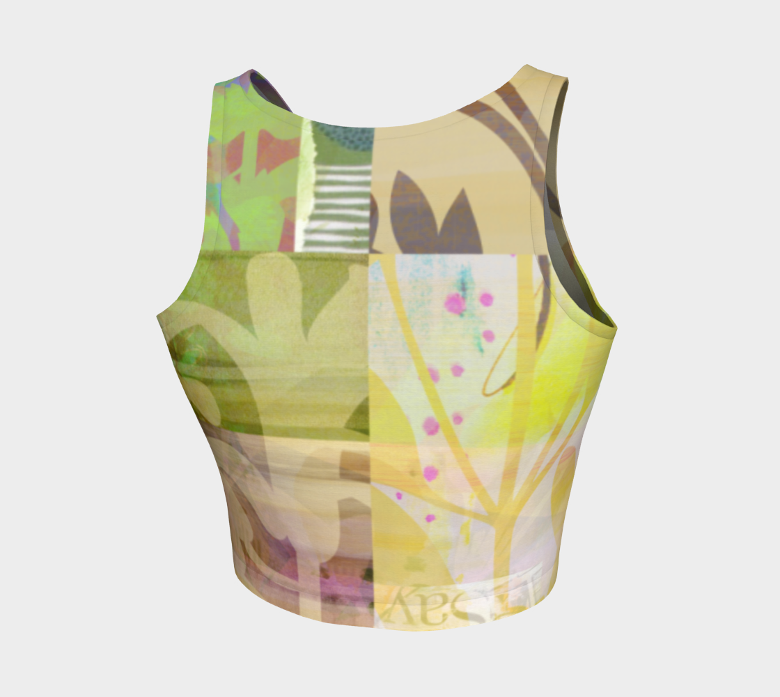 Perennials At Dusk Collage Crop Top by Deloresart - deloresartcanada
