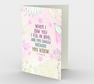 0749.When I Saw You I Fell In Love  Card by DeloresArt - deloresartcanada