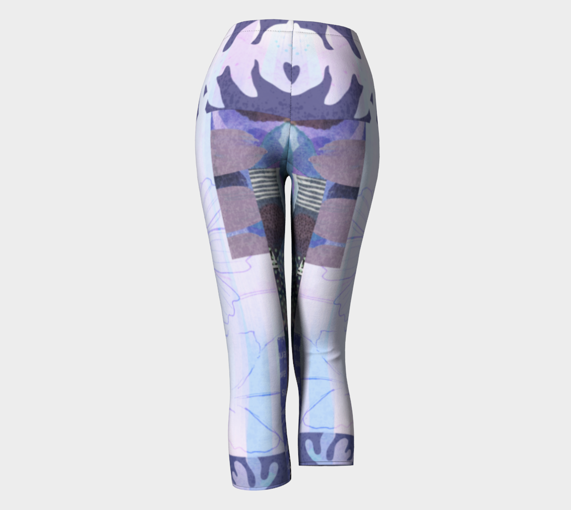 Trailing Petals Collage Capris by Deloresart - deloresartcanada