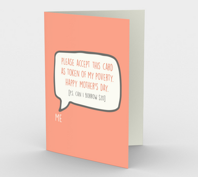 1211. Token Of My Poverty  Card by DeloresArt