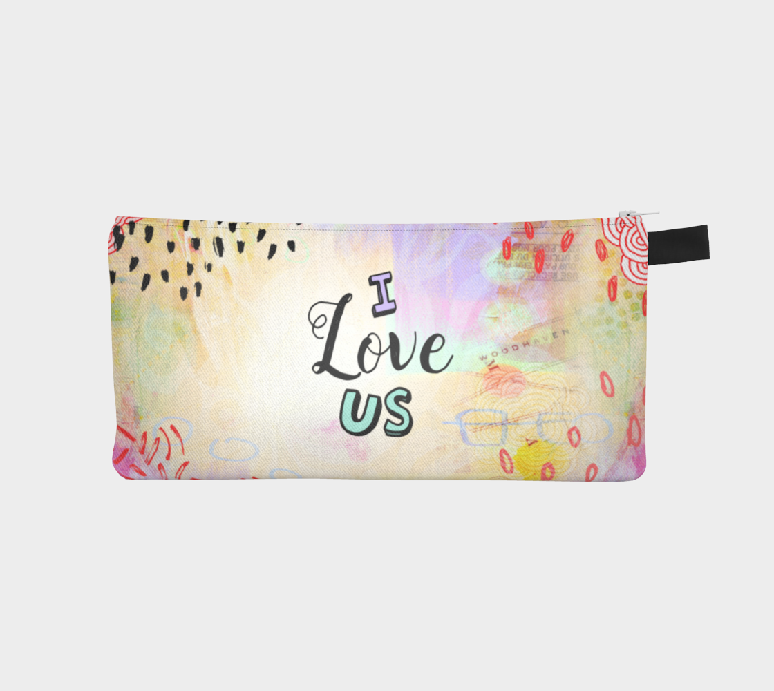 I Love Us Pencil Case by Deloresart