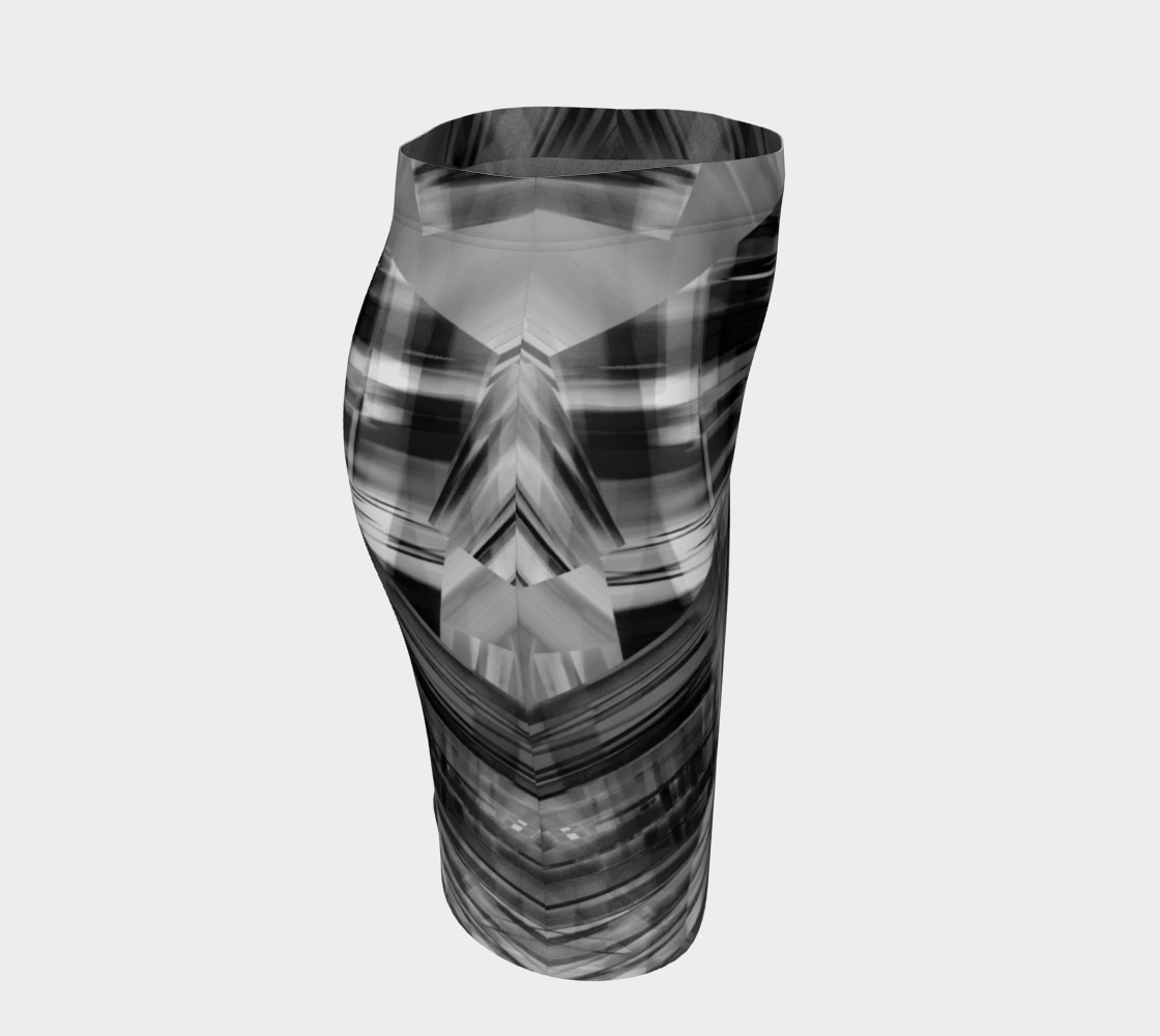 Tartan Cliffs Black Fitted Skirt by Deloresart - deloresartcanada