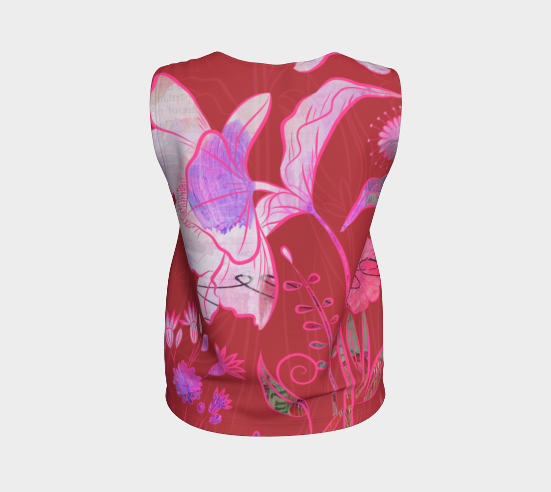 Subtle Soriya Loose Tank in Reds - deloresartcanada
