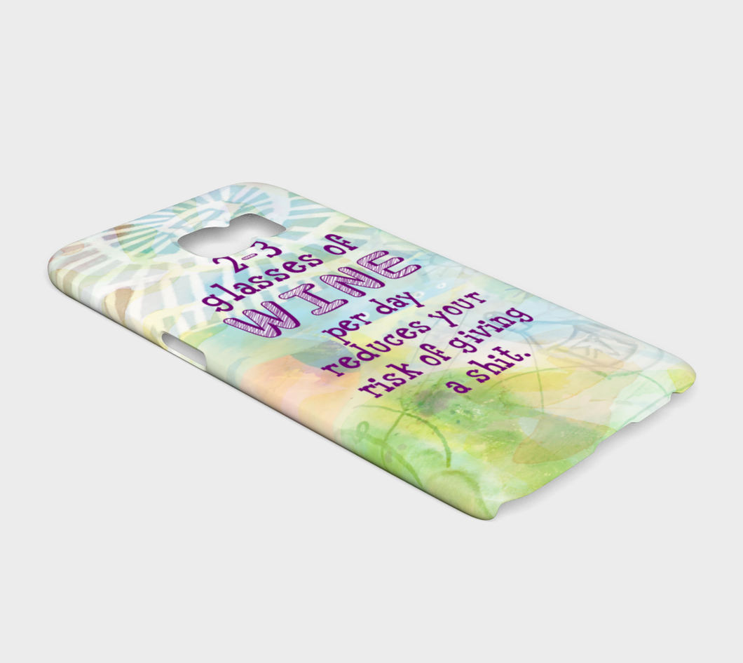 873 Three Glasses Of Wine Per Day Device Case - deloresartcanada