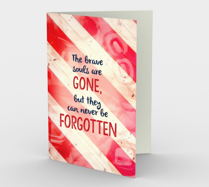 1362 Gone But Not Forgotten/Veteran Card by Deloresart - deloresartcanada