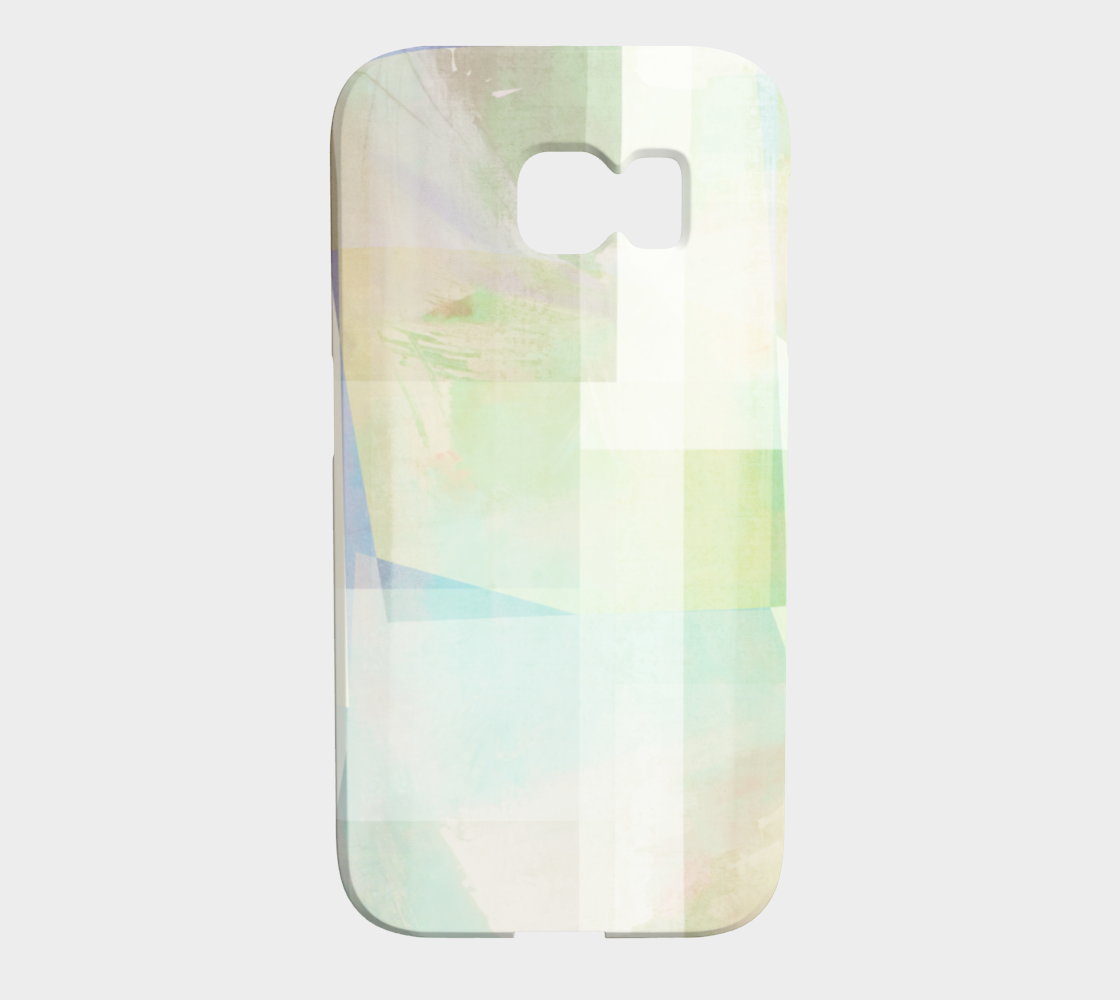 Del 490D Square Off Textured Purples And Greens Device Case - deloresartcanada