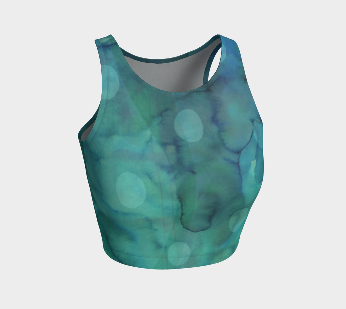 Because of You Greens Crop Top by Deloresart - deloresartcanada