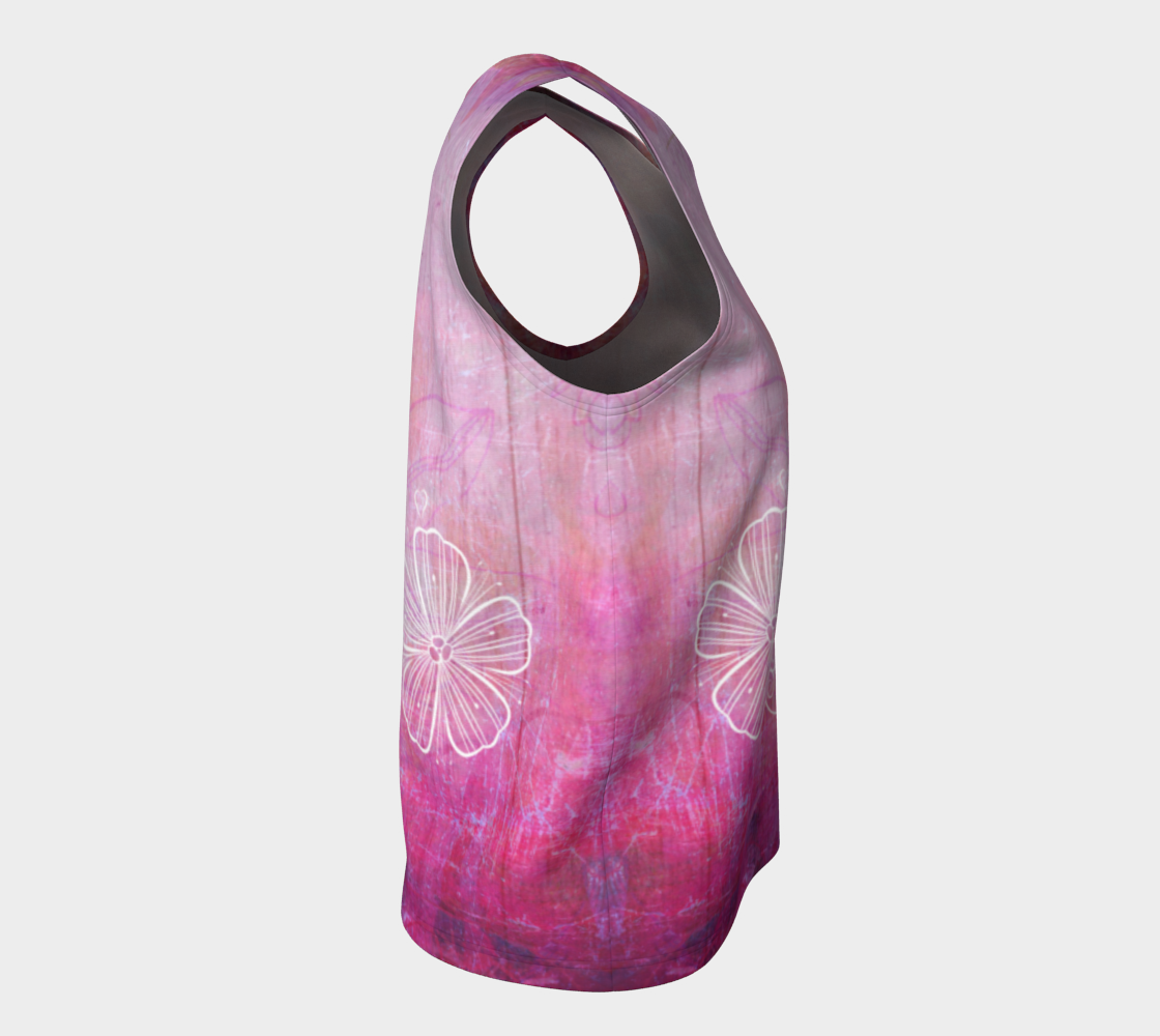 Bra Off Loose Tank by Deloresart in Pinks - deloresartcanada
