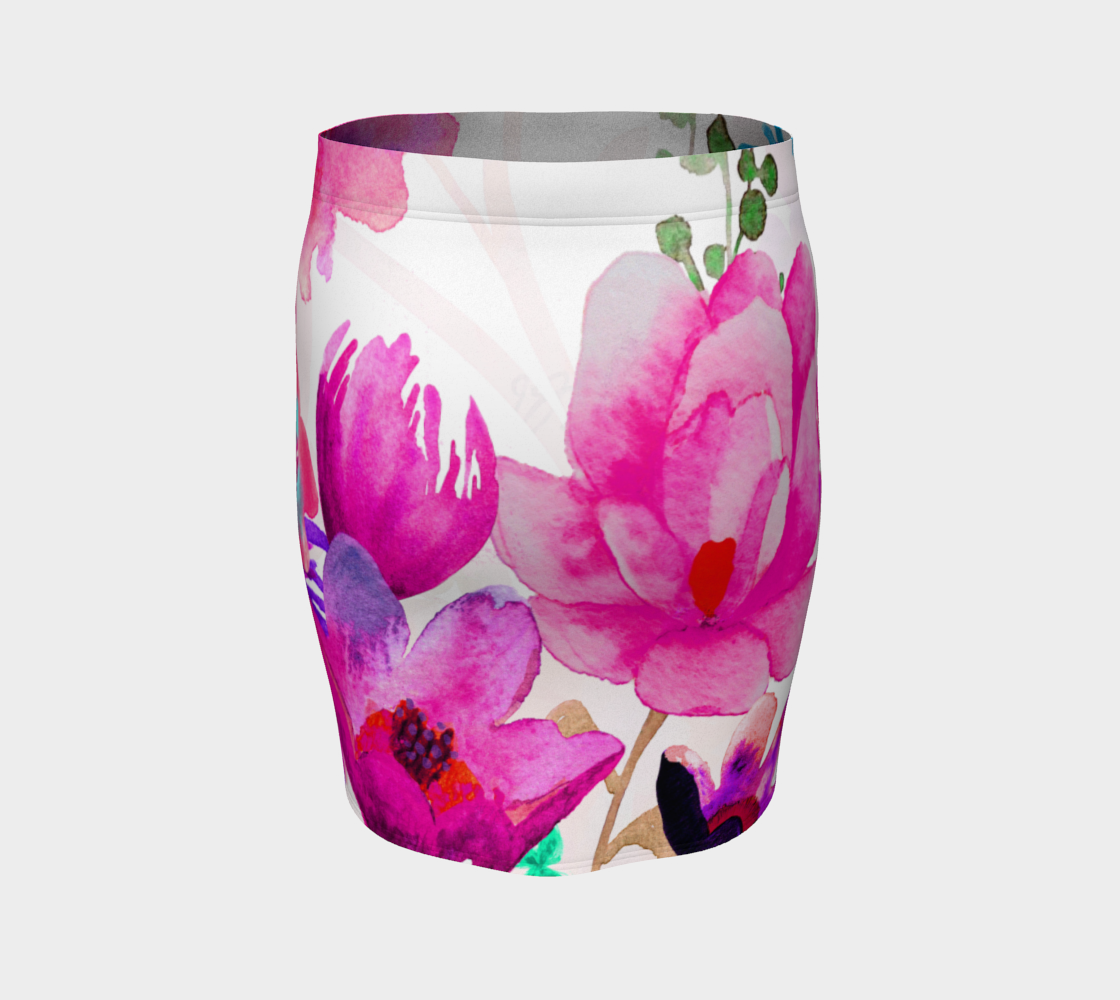 Pink Pleasure Fitted Skirt by Deloresart - deloresartcanada