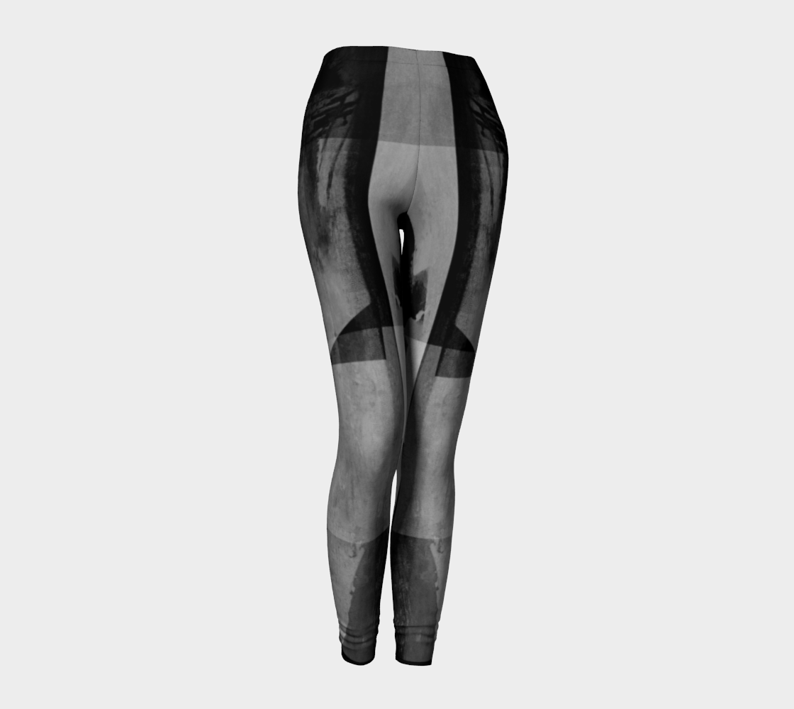 Squared Off Blacks Leggings by Deloresart - deloresartcanada