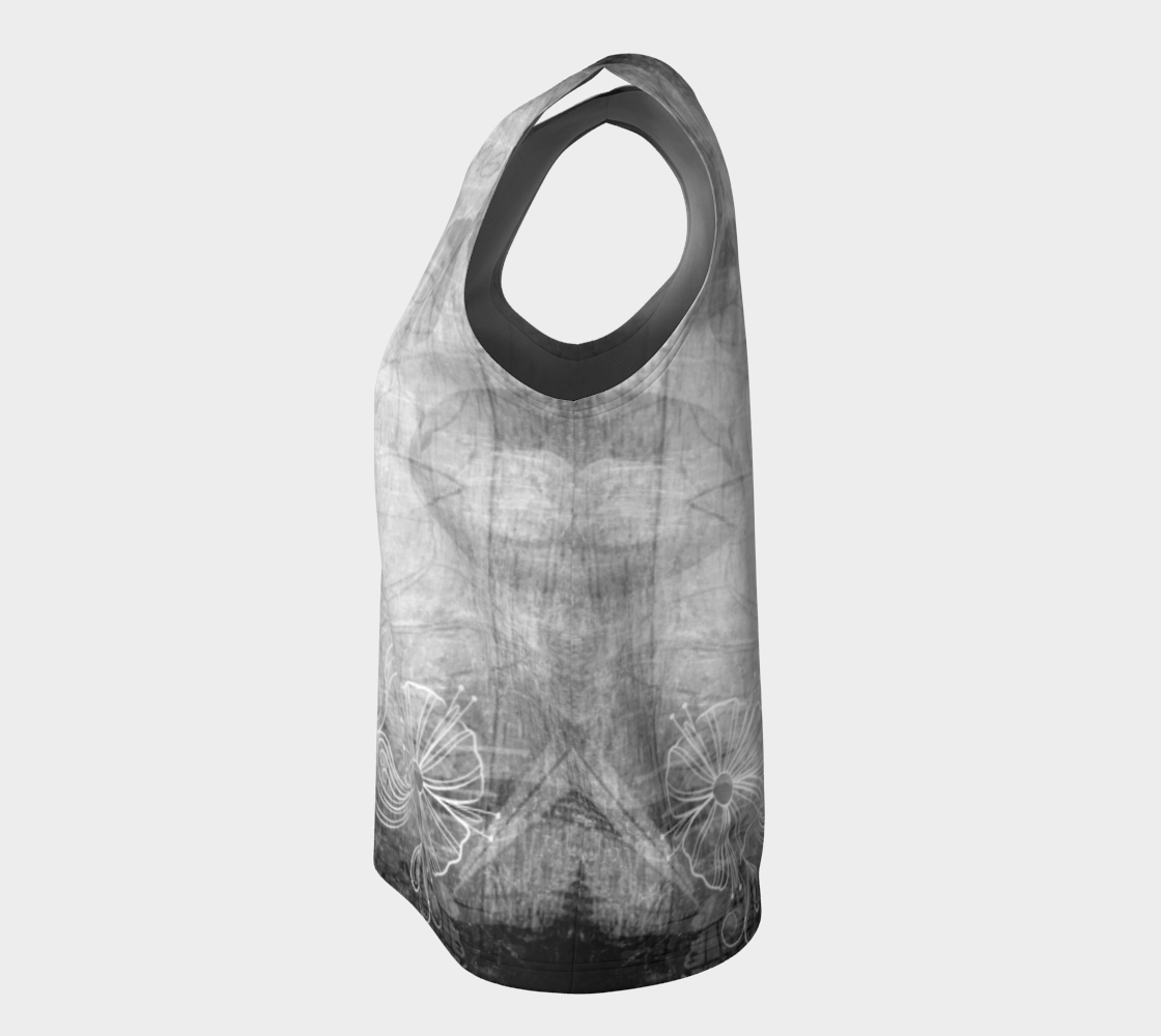 Bra Off Loose Tank by Deloresart in Grey - deloresartcanada