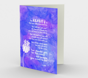 0887 The Reality Is You Will Grieve Forever Card by Deloresart - deloresartcanada
