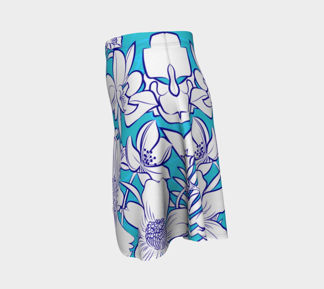 Flower Meadow Flared Skirt by Deloresart
