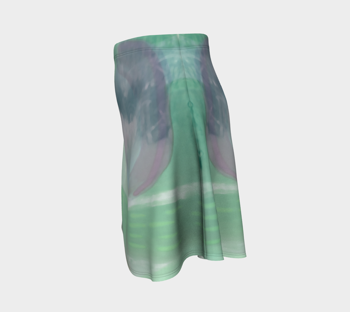 I Love You to the Moon Flare Skirt by Deloresart