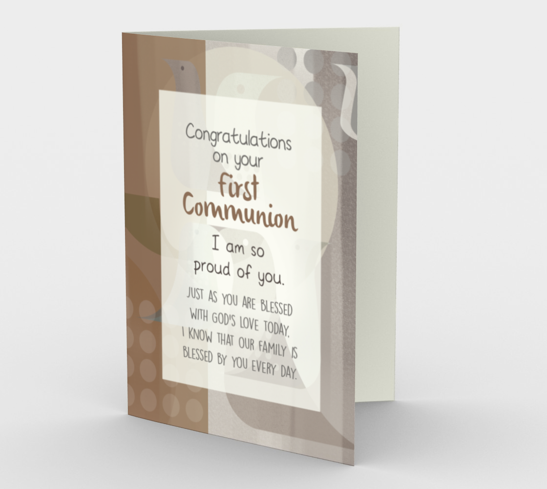 1304. Congrats/First Communion  Card by DeloresArt