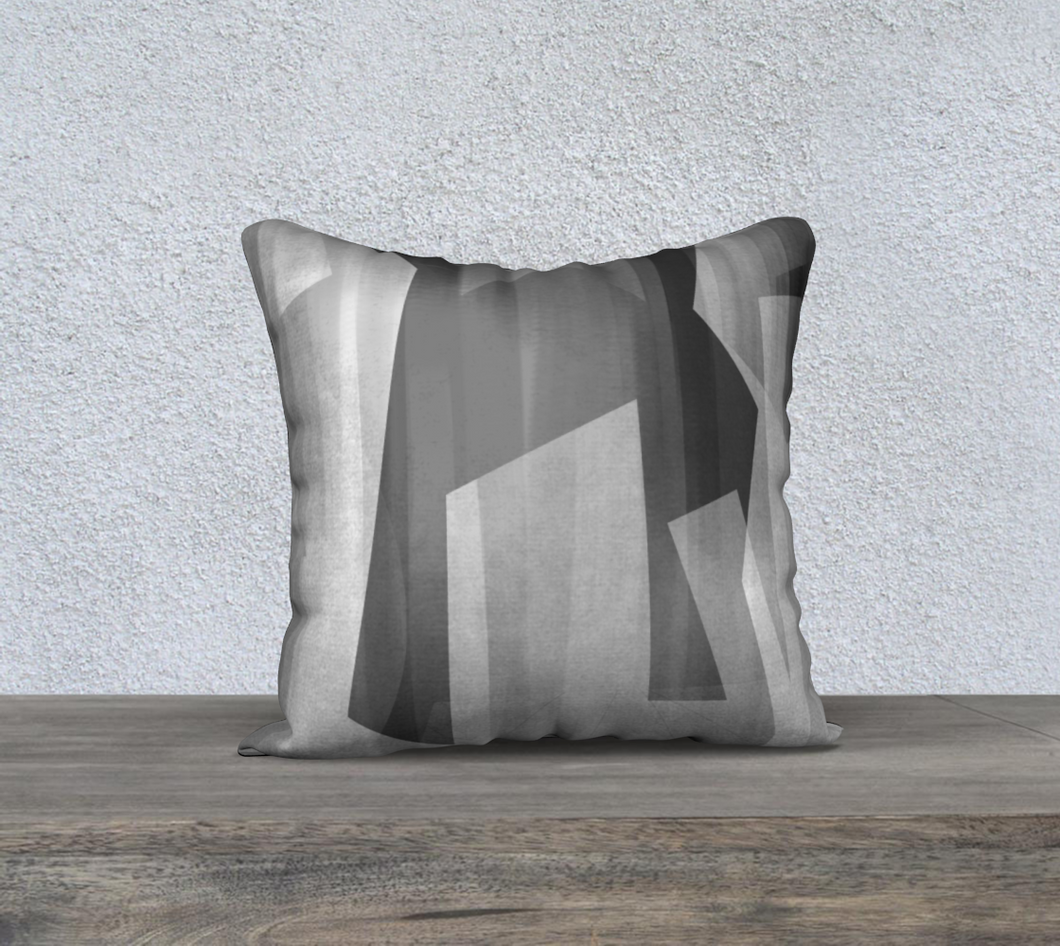 Satin Symmetry Grays Throw Pillow by Deloresart