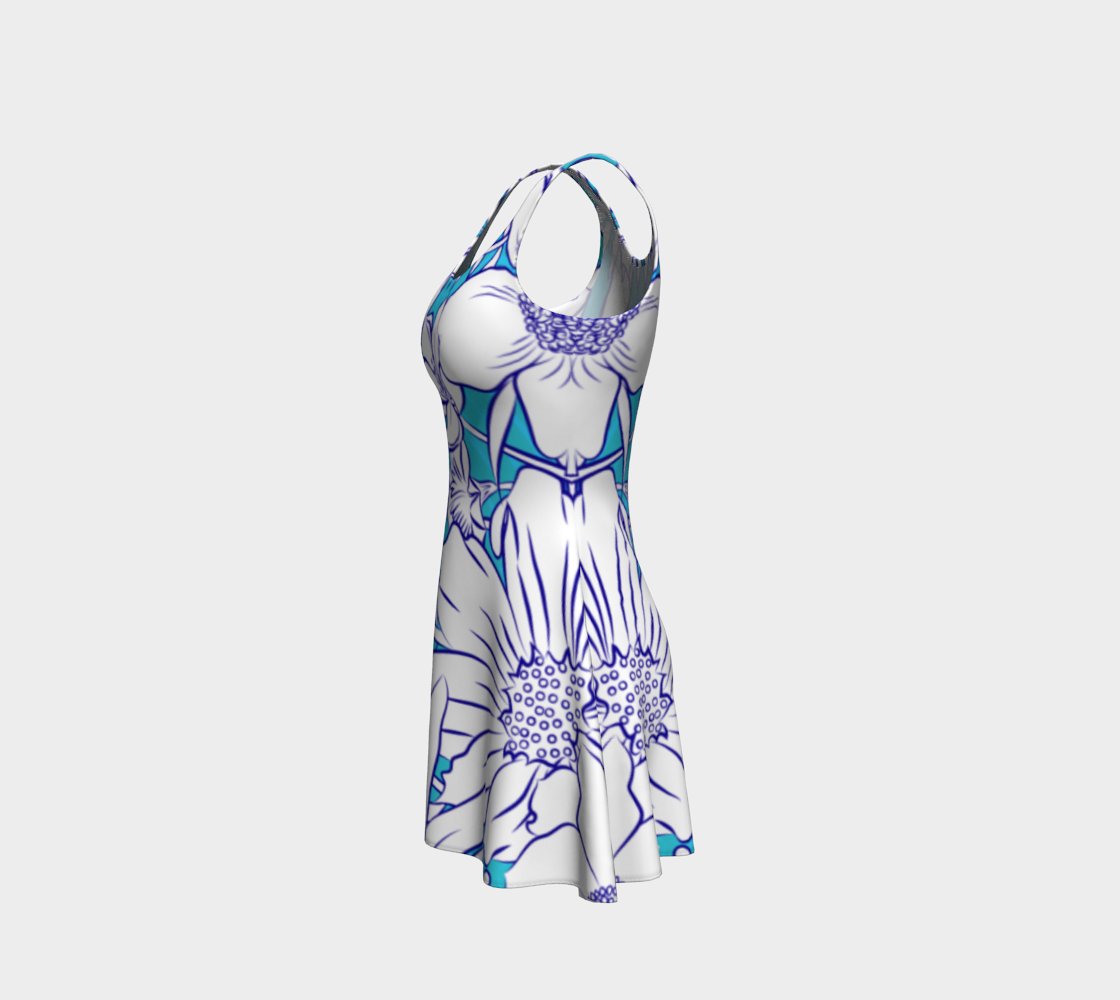 Flower Meadow Flare Dress by Deloresart