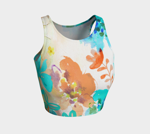 I Am A Queen Teal Crop Top by Deloresart - deloresartcanada
