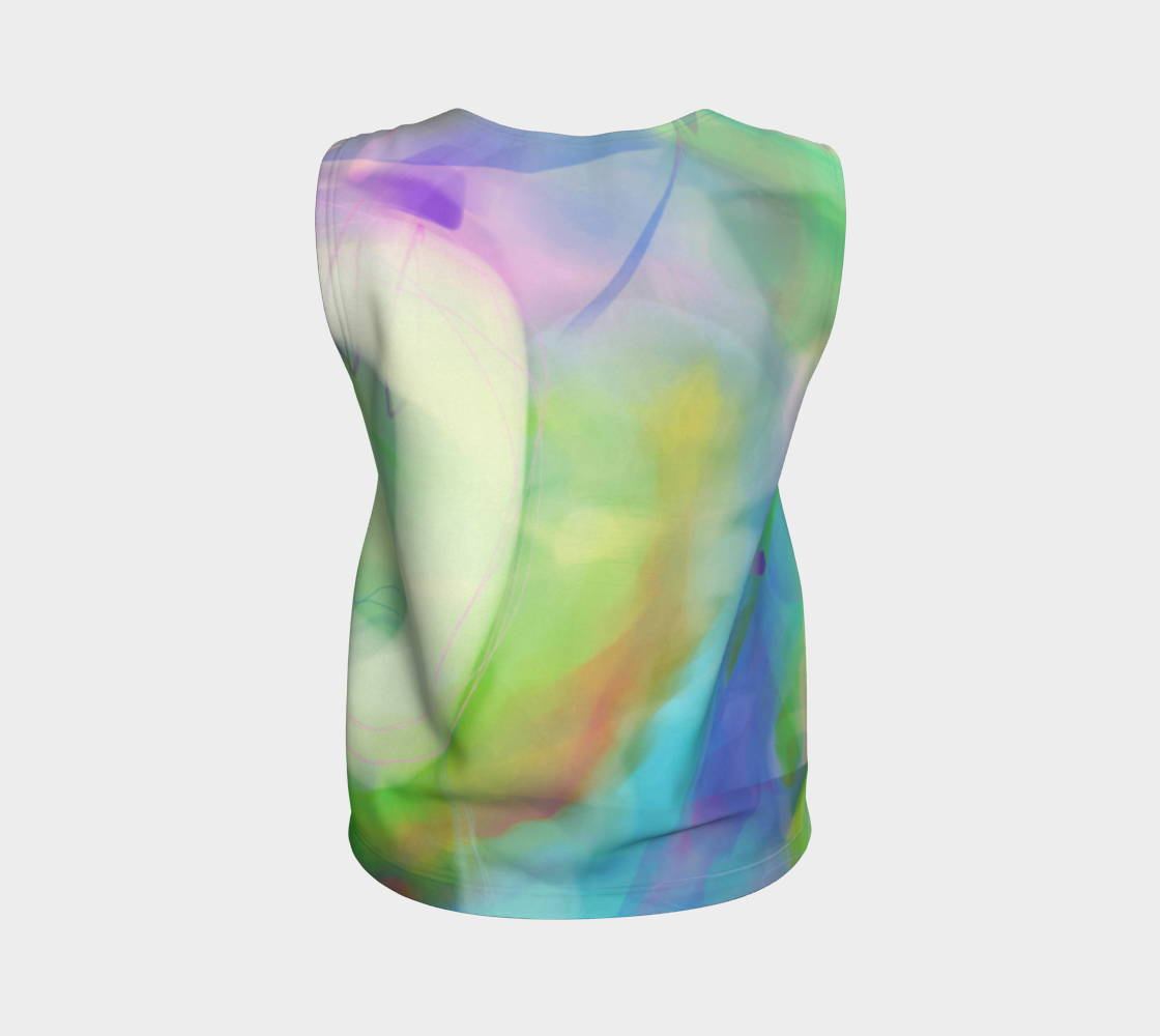 Good Wine Loose Tank by Deloresart  in Greens - deloresartcanada