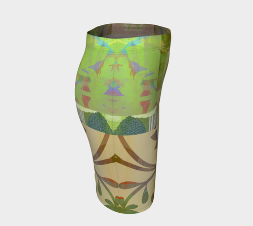 Perennials At Dusk Fitted Skirt by Deloresart - deloresartcanada