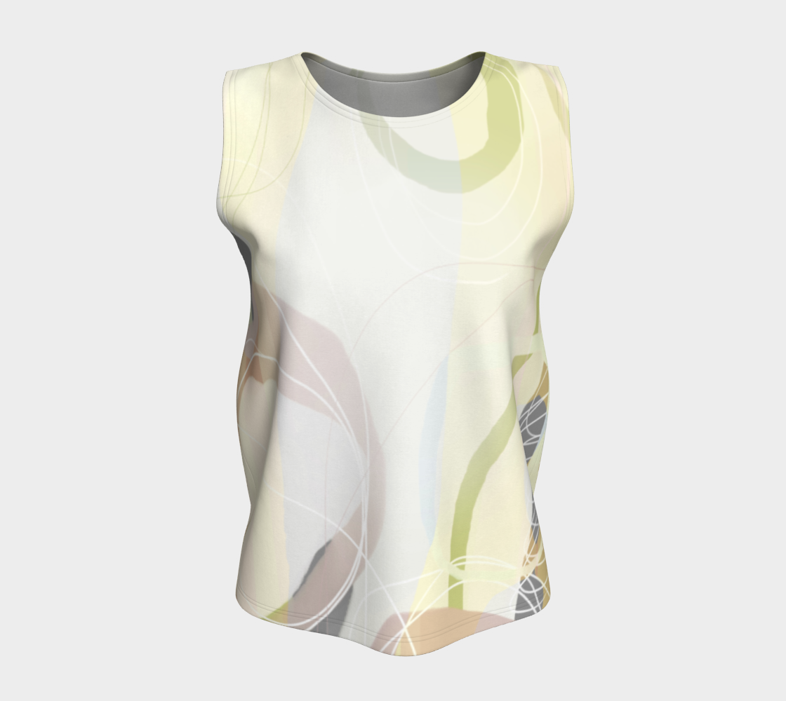 Shenanigans  Loose Tank by Deloresart Soft Yellows - deloresartcanada