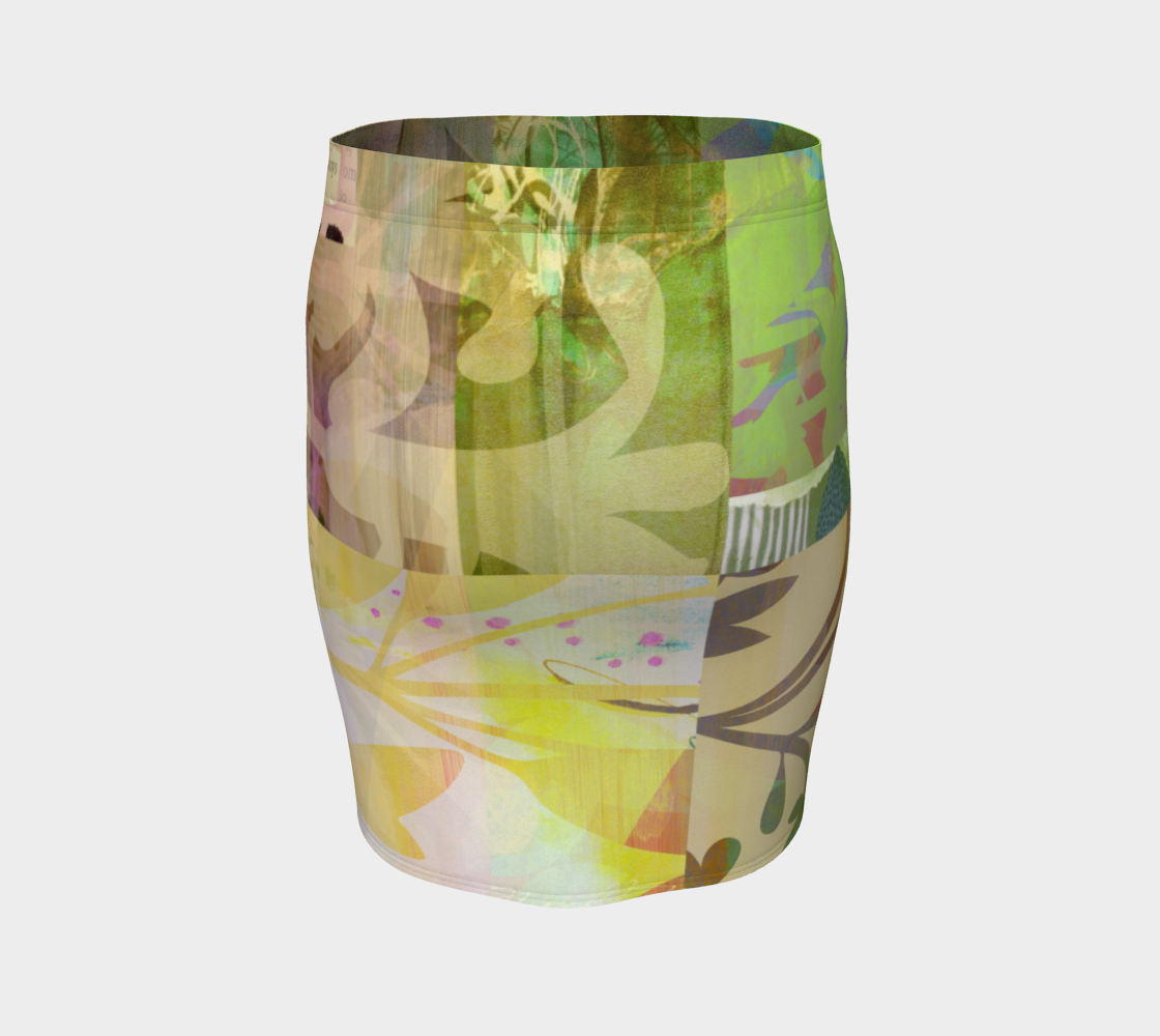 Perennials At Dusk Fitted Skirt by Deloresart - deloresartcanada