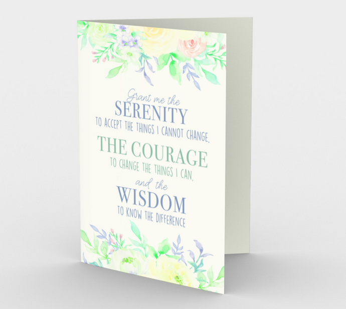1313. Grant Me Serenity v.9 Floral  Card by DeloresArt