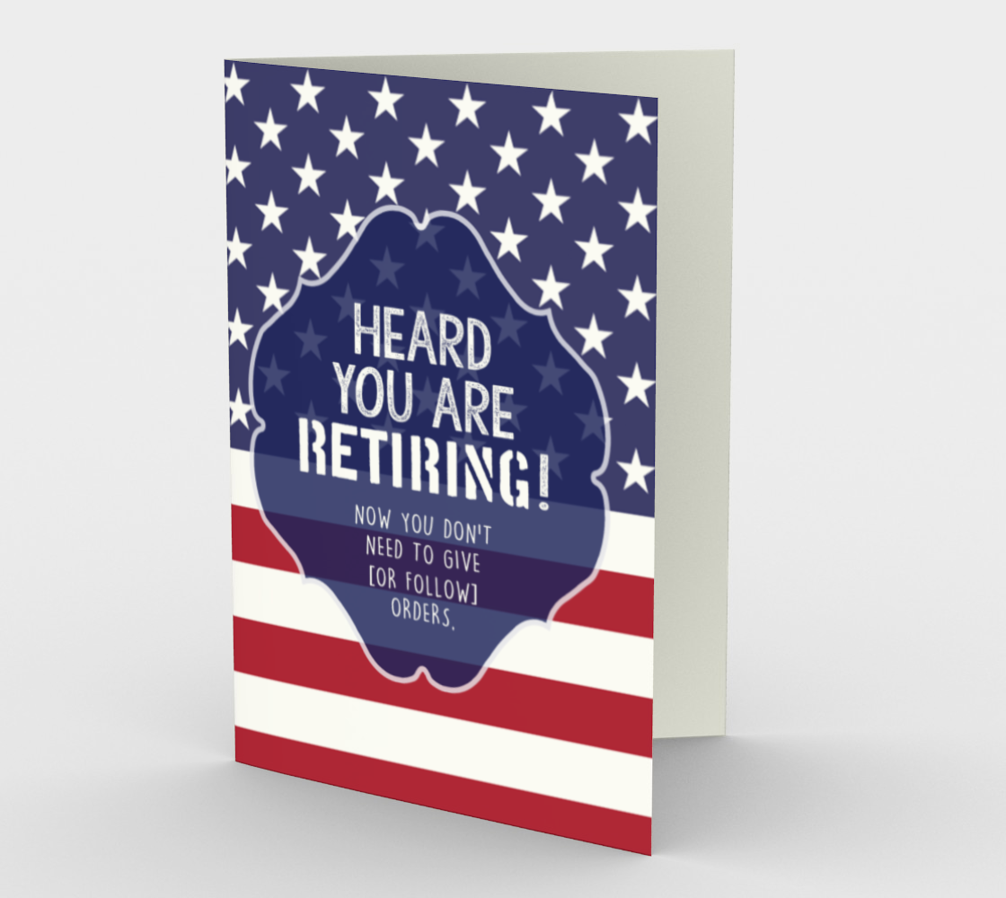1366 Military Retirement Card by Deloresart - deloresartcanada