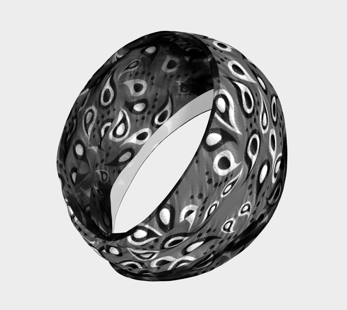 Bittermelon Paisley Headband in Black - deloresartcanada